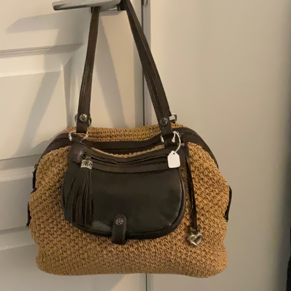 Brighton Mocha Color Straw Handbag